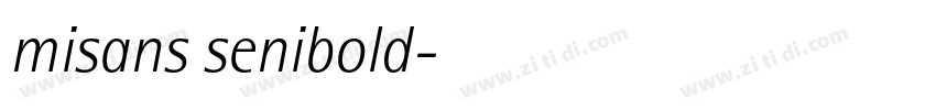 misans senibold字体转换